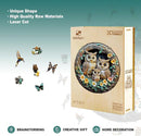 Wooden Puzzles for Adults and Kids - 3D Vision Effects Owl Family Wooden Jigsaw Puzzle - Unique Animal Shaped Wood Puzzles Adult - Creative Birthday Gift Family Game (200pcs) by TinyTreasures Baby Boutique