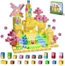 Magnetic Blocks 128 PCS Magnetic Building Blocks Cubes Gift Set for Girls and STEM Learning Preschool Learning Construction Toys by TinyTreasures Baby Boutique