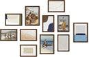 HAUS AND HUES Walnut Oak Wood Gallery Wall Tabletop Frames Made with Real American Oak and Shatter-free Plexiglass - Set of 11 (Eight 4x6, Three 5x7, Framed Walnut) by CozyNest Decor