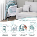 HONEY JOY Baby Changing Table with Bathtub, Foldable Infant Diaper Changing Station with Wheels, Storage Tray, Waterproof Pad, Portable Newborn Nursery Organizer Bath Stand for Boys Girls (Blue) by TinyTreasures Baby Boutique