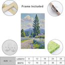 Countryside wildflowers landscape canvas poster natural plant flower artwork retro pastoral flower path suitable for farmhouse decoration by CozyNest Decor