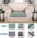 H.VERSAILTEX Super Stretch Individual Seat Cushion Covers Sofa Covers Couch Cushion Covers Slipcover Sets Thick Jacquard Textured Twill Fabric (1 Piece Chair Cushion Cover, Sage) by CozyNest Decor