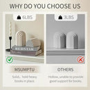 Decorative Bookends for Shelves, Set of 2 Book Ends for Heavy Books, Layered Arch Design Beige Bookend by CozyNest Decor