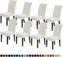 Joccun Dining Chair Slipcovers Set of 8, Stretch Dining Room Chair Covers, Washable Parsons Chair Cover, Ivory, 8 Pack by CozyNest Decor