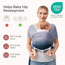 Momcozy Baby Wrap Carrier, Ergonomic Infant Slings for Newborn to Toddler 8-35 lbs, Adjustable Baby Wrap for Adult Fits Sizes XXS-XXL, Easy to Wear Baby Carriers, Gradient Blue by TinyTreasures Baby Boutique
