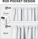 XWZO Blackout Curtains for Bedroom 63 inch Length Room Darkening Thermal Insulated Rod Pocket Curtains for Living Room with Tiebacks,White,W42 x L63,Set of 2 by TinyTreasures Baby Boutique