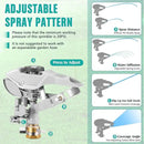 1 Packs Lawn Impact Sprinkler Heavy Duty Rotating Adjustable Pulsating Water Sprinkler Head with Metal Base, Adjustable Spraying Area and Distance for Large Area Garden Lawn Yard Irrigation by GreenHaven Gardens
