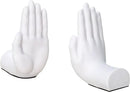 Danya B. Contemporary Accent Book Shelf Decor - Hands Sculpture Bookend Set of 2 (White) by CozyNest Decor