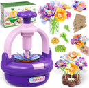 Arts and Crafts Kit for Kids Ages 4-8,Flower Bouquet Toys,DIY Flower Market Toys,Build Your Flower Bouquet,Educational Christmas Birthday Gifts for 3 4 5 6 7 8 9 Year Old Girls-Purple by TinyTreasures Baby Boutique