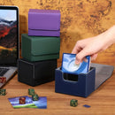 Yookeer 4 Pieces Leather Deck Card Boxes Cards Deck Game Box for Collectible Playing Card Box Compatible with MTG Commander(Black, Blue, Green, Purple,Horizontal) by GreenHaven Gardens