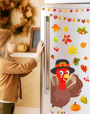 Thanksgiving Window Clings - 9 Sheets 114 Pcs Thanksgiving Decorations for Fall Autumn Harvest Home Party, Pumpkin Leaves Turkey Acorns Stickers for Glass, Double-Sided Static Window Decals by CozyNest Decor