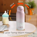 Portable Bottle Warmer for Travel, Dual Heating Modes for Breastmilk & Water, Portable Bottle Milk Warmer with Fast Heating & Long Battery Life, 10 Ounces Large Capacity (Pink) by TinyTreasures Baby Boutique