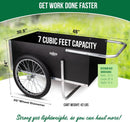 Smart Carts Ultimate Gardener Cart with 7 CF Capacity, Large 20-Inch Wheels for Effortless Maneuverability, and Aluminum Frame That is Strong, Lightweight, and Rustproof by GreenHaven Gardens