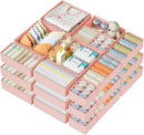 DIMJ Drawer Organizer Clothes 24Pack - Foldable Baby Organizers and Storage & Dresser Organizer for Bedroom, Closet - Nursery Organization Dresser Dividers for underwear, Sock,Bra, Belt, Tie, Pink by CozyNest Decor