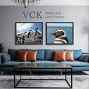 VCK 24x30 Poster Frames Set of 3, Black Solid Wood Picture Frame, Textured Exclusive Gallery Frame - Wall Hanging by CozyNest Decor