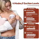 NCVI Hands Free Breast Pump 8131, Wearable Breastfeeding Pump with 4 Modes & 9 Levels, Portable Rechargeable Milk Pump with LED Display, Low Noise & Discreet, 19/21/24 mm Flanges, White by TinyTreasures Baby Boutique