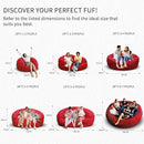 Bean Bag Chair for Adults 4FT,Soft Removable Cover for Teens/Girls Bedroom,Fluffy Giant Round Floor Beanbag Lounger Chairs (No Filler,Big Red) by CozyNest Decor