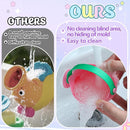 Small Soft Bath Toys for Toddlers 1-3 - Super Easy to Clean Water Table Toys Baby Tub Swimming Pool Toy Fun Tactile Training Newborn Gifts, 3Packs (Pink) by TinyTreasures Baby Boutique