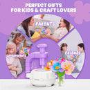 windpaint Toys for Girls 3 4 5 6 7 8 9 10 Years Old, DIY Craft Kits for Kids, Fabric Flower Bouquets for Girls Gifts, Educational Learning Detective Toys for Toddler Kids,Birthdays Gifts (Purple) by TinyTreasures Baby Boutique