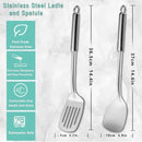 Pleafind 2-Pcs Solid & Slotted Spatula Set, 304 Stainless Steel Spatula, Metal Spatulas, Wok Utensils, Cooking Utensils, Wok Spatulas for Home, Kitchen and Restaurant, Dishwasher Safe by CozyNest Decor