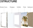 Vittanly 8x12 Picture Frames Set of 9, Shatter Resistant Plexiglass, Display 6x8 Pictures with Mat or 8x12 without Mat, Photo Frames for Wall or Tabletop, Engineered Wood, Distressed White by CozyNest Decor