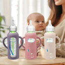 BUSOHA 3 Pack Silicone Sleeves for Dr Brown Glass Baby Bottles - Drop Protection Baby Bottle Sleeves,Compatible with Dr. Brown's Newborn Glass Bottles,with Silicone Handles,8 oz by TinyTreasures Baby Boutique