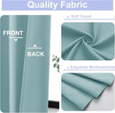 Simplebrand Ava Aqua Short Blackout Curtains for Bedroom 54 Inches Long 2 Panels Set, Solid Thermal Insulated, Energy Saving Window Treatment Curtains Blackout Drapes, W40 x L54 Inch, Aqua by TinyTreasures Baby Boutique