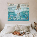Coastal Beach Tapestry I Hope You Dance Tapestry Wall Hanging for Bedroom Sea Turtle Tapestries Aesthetic Wall Decor for Home Dorm Living Room 50"x60" by CozyNest Decor