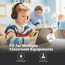 AILIHEN Kids Headphones, I35 On-Ear Headphones for School, Safe Volume 93dB, HD Mic Stereo Headphone for Kid Girls Boys, Foldable 3.5mm Wired for Chromebook, Laptop, Computer, Tablet (Black Orange) by TinyTreasures Baby Boutique