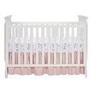Lambs & Ivy Petals Gray/Pink Sateen Cotton Floral 3-Piece Baby Crib Bedding Set by TinyTreasures Baby Boutique
