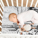 Western Desert Landscape Crib Sheets for Boys and Girls, Fitted Baby Crib Sheets Soft and Breathable Mini Crib Sheets 52 X 28 X 9 Inches by TinyTreasures Baby Boutique