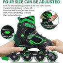 Nattork Blade Roller Skates for Boys with Light Up Wheel, Outdoor & Indoor Illuminating Black Inline Skates for Boys Little Kids Toddler Ages 5-8 4 5 6, Beginners by TinyTreasures Baby Boutique