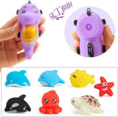 Shindel 16 PCS Baby Bath Toys, Floating Pool Toys for Kids Toddler Boys Girls by TinyTreasures Baby Boutique