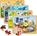 Puzzles for Kids Ages 4-6, Set of 4 Packs with 24-Piece,Preschool Educational Brain Teaser Toys for Boys and Girls 3-8 Years Old by TinyTreasures Baby Boutique