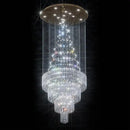 D32 x H79'' Modern Crystal Raindrop Gold Chandelier Lighting for Entrance, Stairs, Doorway, Crystal Ornament Chandelier Can be Used on Slopin by CozyNest Decor