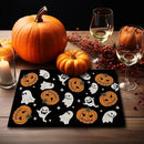 Halloween Placemats Pumpkins Ghost Set of 4 Table Mats Seasonal Home Party Kitchen Dining Table Decorations 12x18 Inch by CozyNest Decor