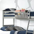 Bedside Storage Caddy/Bedside Hanging Storage Bag for Headboards Bunk Beds Dorm Rooms Book Phone Magazine Holder (New Grey) by CozyNest Decor