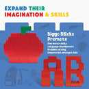 Big Blocks for Kids Ages 4-8 — Indoor & Outdoor Blocks Kids Games — Red Large Building Blocks - 48 pc by TinyTreasures Baby Boutique