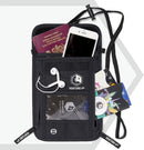VENTURE 4TH Passport Holder Neck Wallet with RFID Blocking Nylon Lining - Hidden Neck Pouch for Travel (Pure Black) by TinyTreasures Baby Boutique