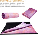 Travel Yoga Mat, Non Slip Exercise Suede Mat with Carry Bag, All-Purpose Fitness Mat with High Density Anti-Tear Surface for Women, Ideal for Pilates Workout (72'' x 24'' x 1.5mm Thick) by TinyTreasures Baby Boutique