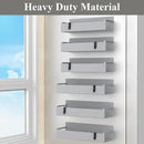 6 Pack Magnetic Spice Rack Organizer for Refrigerator and Oven, Light Gray Fridge Organizers and Storage for Kitchen by CozyNest Decor