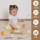 Baby Toys 6-12 Months Montessori Toys for Babies 9 Months,Wooden Musical Instruments Toy Stacking Building Blocks,Infant Teething Toys Sensory Balls,Xylophone,Birthday Gift for Toddlers 1+ Year Old by TinyTreasures Baby Boutique