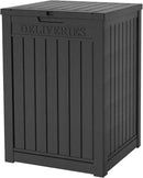 55 Gallon Outdoor Storage Box Waterproof Lockable Resin Deck Box Large, Patio Storage Bin for Pool Accessories Cushion Furniture, Garden Tools, UV-Resistant Outside Delivery Black by CozyNest Decor