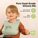 KeaBabies 2-Pack Silicone Baby Bibs for Eating - Sturdy Food-Grade Silicone Bibs for Babies Girl, Boy, Large Food Catcher, Clean & Put On Easily, Waterproof Toddler Feeding Essentials (Forest) by TinyTreasures Baby Boutique