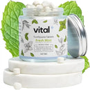 Vital Toothpaste Tabs with 7% Nano-Hydroxyapatite | Naturally Whitens + Remineralizes Teeth | Fluoride & Plastic Free | Combats Sensitivity | Travel & Eco Friendly | Fresh Mint | 248 Tablets (4 Month) by CozyNest Decor