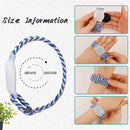 Kids Bracelet Compatible with AirTag, GPS Kid Tracker Holder Braided Wristband for Apple Air Tag, 2022 Upgraded Nylon Adjustable Anti Lost Airtag Watch Band for Kids Children Elders (White Blue) by TinyTreasures Baby Boutique