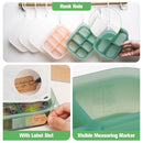 haakaa Silicone Baby Food Freezer Tray with Lid by haakaa - Perfect Storage Container for Homemade Baby Food, Vegetable & Fruit Purees, and Breast Milk, Pea Green by TinyTreasures Baby Boutique