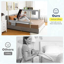 BABY JOY Bed Rail for Toddlers, 57’’ Extra Long, Height Adjustable, Foldable Baby Bed Rail Guard w/Storage Pocket & Double Safety Child Lock for Kids Twin Full Size Queen King Mattress (Gray, 57'') by TinyTreasures Baby Boutique