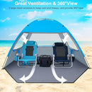Gorich Beach Tent Sun Shelter for 3/4-5/6-7/8-10 Person with UPF 50＋ UV Protection, Lightweight & Easy Setup Beach Shade Canopy, Portable Beach Shade Tent Beach Cabana by TinyTreasures Baby Boutique