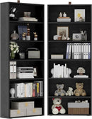 IRONCK Bookshelves and Bookcases Set of 2 Floor Standing 6 Tiers Display Storage Shelves 70 in Tall Bookcase Home Decor Furniture for Home Office, Living Room, Bed Room by CozyNest Decor